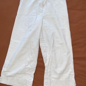 5/$30 🌺 Liz Claiborne Cropped Linen Wide Leg Pants